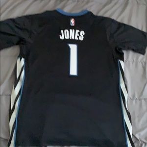 Minnesota Timberwolves Tyus Jones Black SleevedNBA